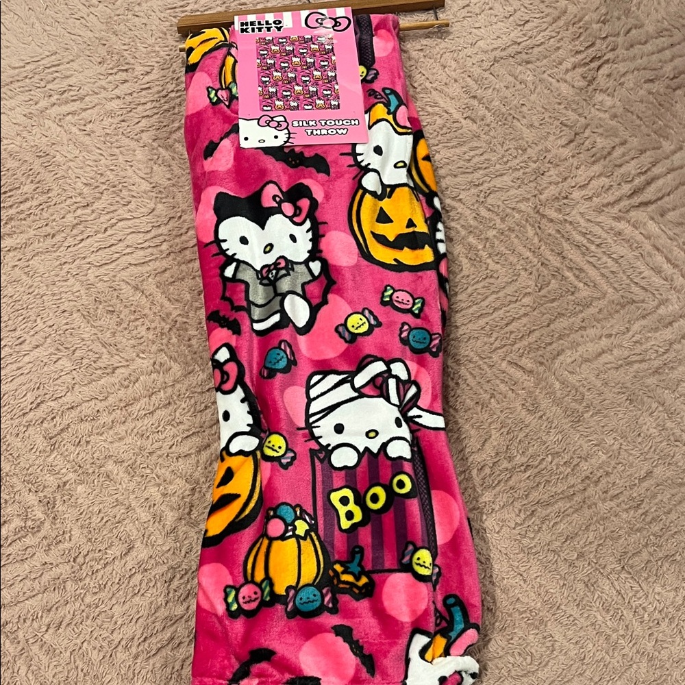 Hello Kitty Pink Halloween Silk Touch Throw